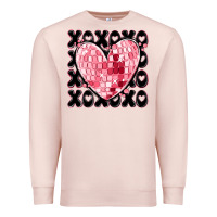 Pale Pink xoxo heart valentine's day Premium Sweatshirt - MaliasSmallBusiness