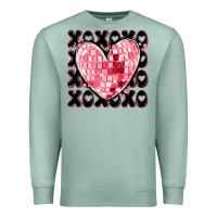 Seafoam xoxo heart valentine's day Premium Sweatshirt - MaliasSmallBusiness