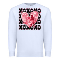 White xoxo heart valentine's day Premium Sweatshirt - MaliasSmallBusiness