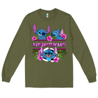 Army Green preview flower stitch kindergarten Long Sleeve Tee - AdoDesignShop