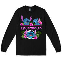 Black preview flower stitch kindergarten Long Sleeve Tee - AdoDesignShop