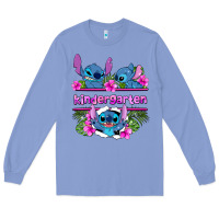 Colony Blue preview flower stitch kindergarten Long Sleeve Tee - AdoDesignShop