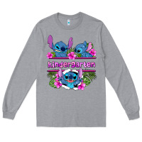 Heather Grey preview flower stitch kindergarten Long Sleeve Tee - AdoDesignShop
