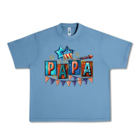 Pebble Blue American Papa 4th of july Urban Heavy Tee - CowGirlArtShop