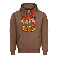 Chestnut best birthday cake pizza Zipper Hoodie - AdoDesignShop
