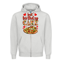 Dove Grey best birthday cake pizza Zipper Hoodie - AdoDesignShop