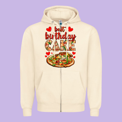 Best Birthday Cake Pizza Zipper Hoodie Designed By Adodesignshop