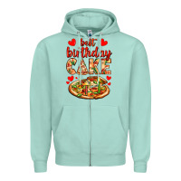 Seafoam best birthday cake pizza Zipper Hoodie - AdoDesignShop
