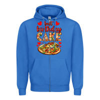 True Royal best birthday cake pizza Zipper Hoodie - AdoDesignShop