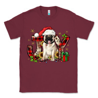 Burgundy christmas joy pug Classic Tee - JahusDesignShop