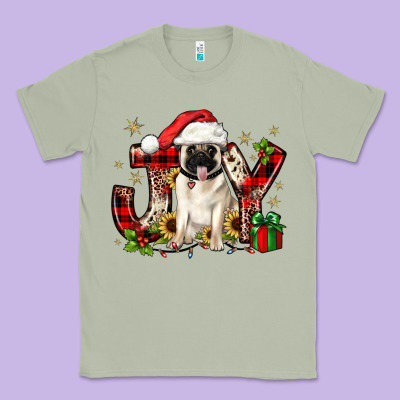Christmas Joy Pug Classic Tee Designed By Jahusdesignshop