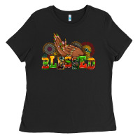Black blessed afro woman hands Ladies Tee - AdoDesignShop