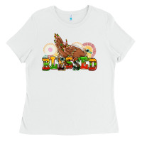 White blessed afro woman hands Ladies Tee - AdoDesignShop