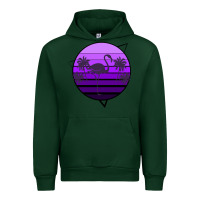 Forest Green Flamingo Palm Urban Hoodie - Bettercallsaul