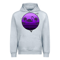 Heather Grey Flamingo Palm Urban Hoodie - Bettercallsaul