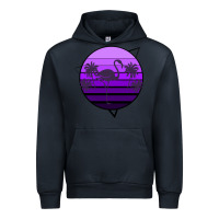 Navy Flamingo Palm Urban Hoodie - Bettercallsaul