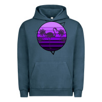 Pigment Midnight Navy Flamingo Palm Urban Hoodie - Bettercallsaul