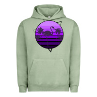 Pigment Oil Green Flamingo Palm Urban Hoodie - Bettercallsaul