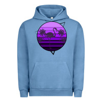 Pigment Pebble Blue Flamingo Palm Urban Hoodie - Bettercallsaul