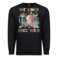 Black she kinda buck wild Premium Sweatshirt - MaliasSmallBusiness