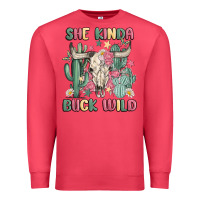 Cardinal she kinda buck wild Premium Sweatshirt - MaliasSmallBusiness