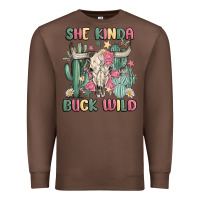 Chestnut she kinda buck wild Premium Sweatshirt - MaliasSmallBusiness