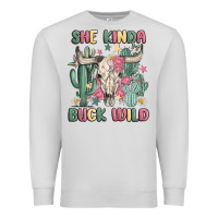 Dove Grey she kinda buck wild Premium Sweatshirt - MaliasSmallBusiness