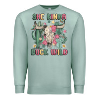 Seafoam she kinda buck wild Premium Sweatshirt - MaliasSmallBusiness