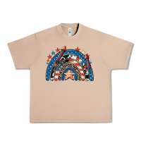 Burro American rainbow 4th of july Urban Heavy Tee - CowGirlArtShop