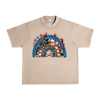 French Oak American rainbow 4th of july Urban Heavy Tee - CowGirlArtShop