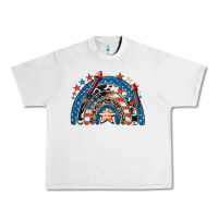 Lunar Rock American rainbow 4th of july Urban Heavy Tee - CowGirlArtShop