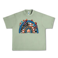 Oil Green American rainbow 4th of july Urban Heavy Tee - CowGirlArtShop