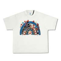 Pistachio American rainbow 4th of july Urban Heavy Tee - CowGirlArtShop