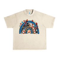 Sandshell American rainbow 4th of july Urban Heavy Tee - CowGirlArtShop