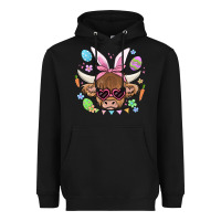 Black easter cow Heavyweight Hoodie - MaliasSmallBusiness