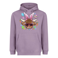 Lavender easter cow Heavyweight Hoodie - MaliasSmallBusiness