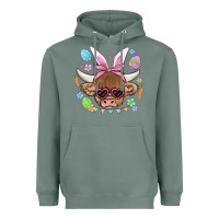 Sage easter cow Heavyweight Hoodie - MaliasSmallBusiness