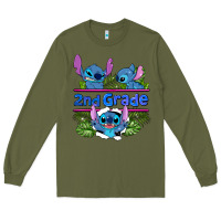 Army Green preview flower stitch 2nd grade Long Sleeve Tee - AdoDesignShop