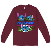 Burgundy preview flower stitch 2nd grade Long Sleeve Tee - AdoDesignShop