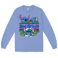 Colony Blue preview flower stitch 2nd grade Long Sleeve Tee - AdoDesignShop