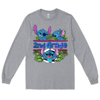 Heather Grey preview flower stitch 2nd grade Long Sleeve Tee - AdoDesignShop