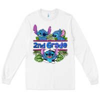 White preview flower stitch 2nd grade Long Sleeve Tee - AdoDesignShop