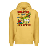 Antique Gold roaring into 3rd grade Premium Hoodie - BundleAndBundleShop