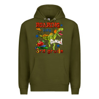 Army Green roaring into 3rd grade Premium Hoodie - BundleAndBundleShop