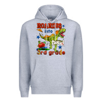 Heather Grey roaring into 3rd grade Premium Hoodie - BundleAndBundleShop