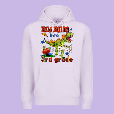 Roaring Into 3rd Grade Premium Hoodie Designed By Bundleandbundleshop