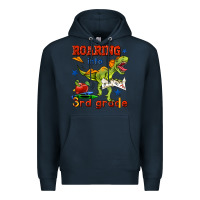 Navy roaring into 3rd grade Premium Hoodie - BundleAndBundleShop