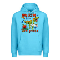 Ocean Blue roaring into 3rd grade Premium Hoodie - BundleAndBundleShop
