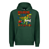 Sports Green roaring into 3rd grade Premium Hoodie - BundleAndBundleShop
