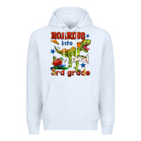 White roaring into 3rd grade Premium Hoodie - BundleAndBundleShop